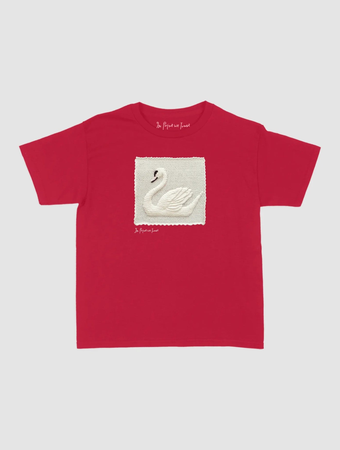 swan crochet baby tee - In Print We Trust