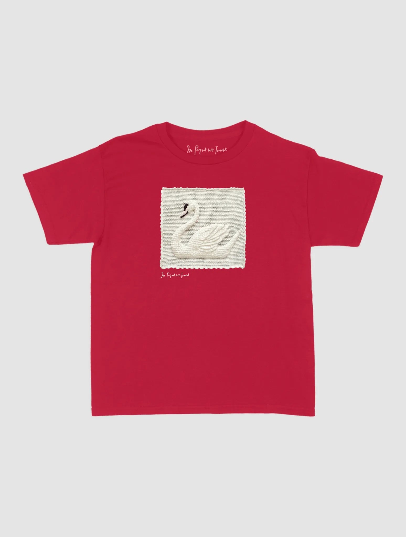 swan crochet baby tee - In Print We Trust