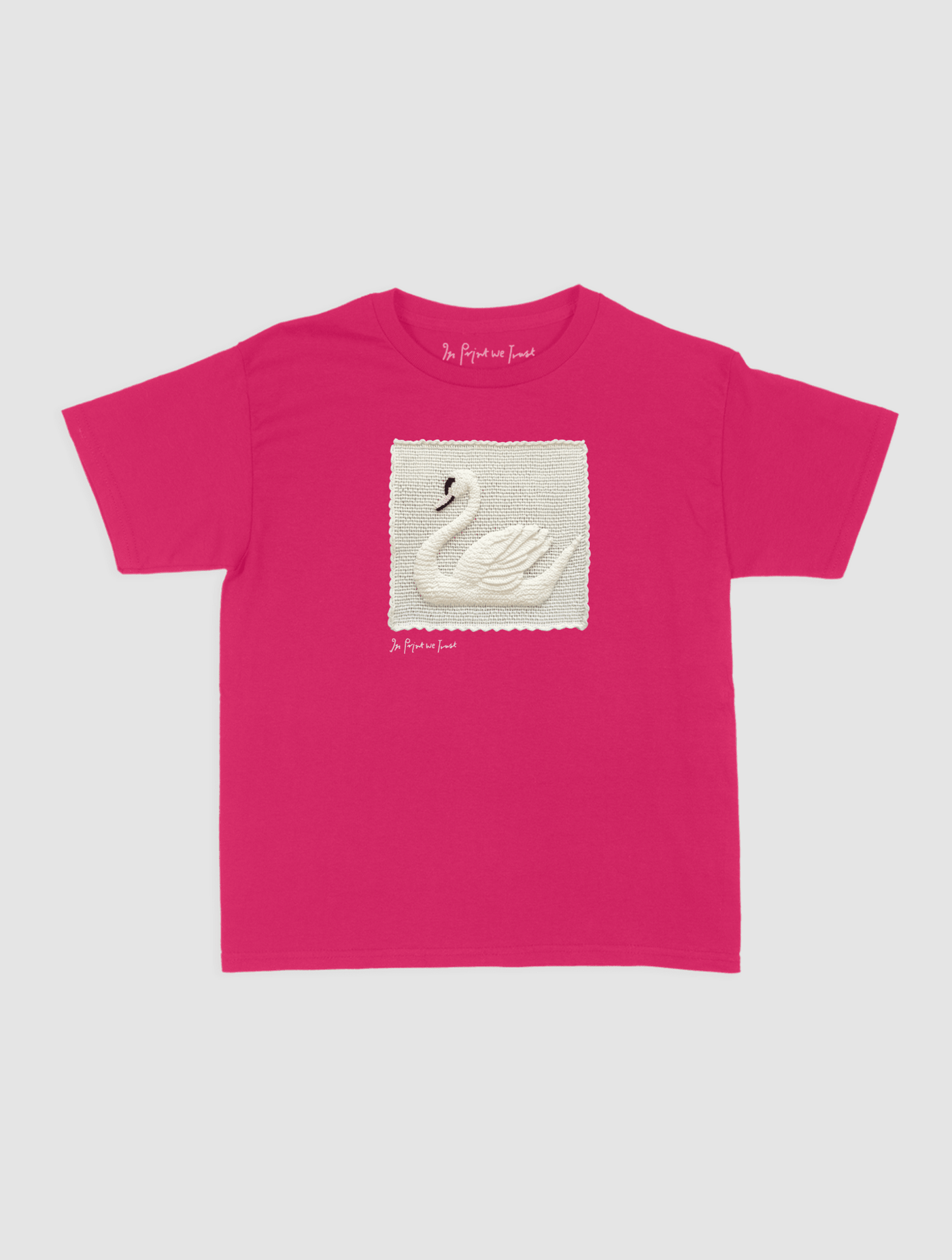 swan crochet baby tee - In Print We Trust