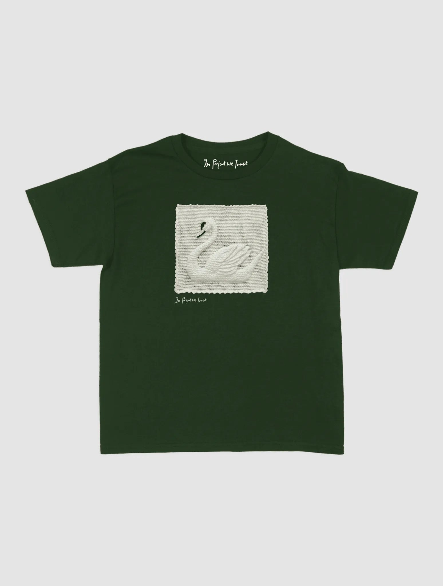 swan crochet baby tee - In Print We Trust