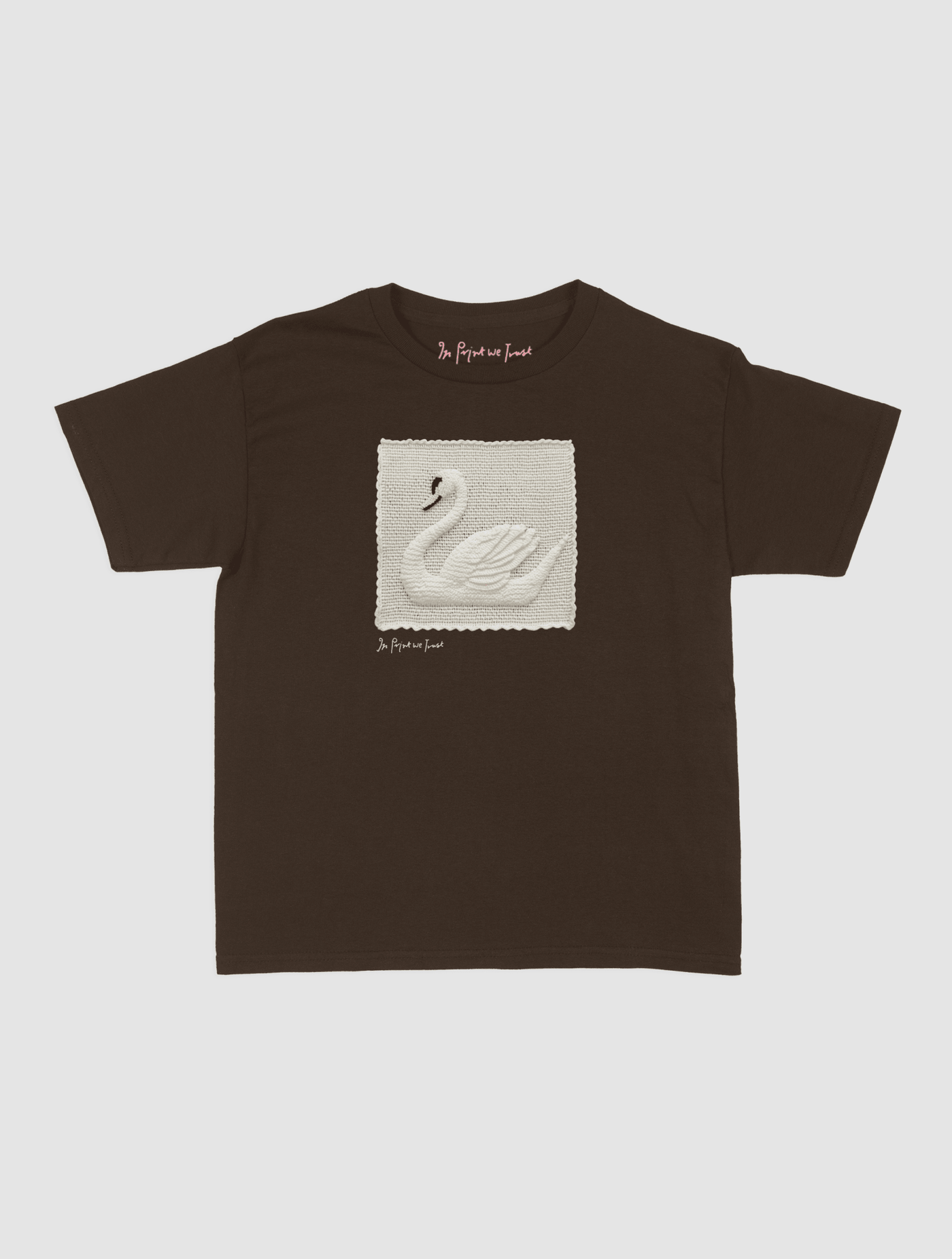 swan crochet baby tee - In Print We Trust