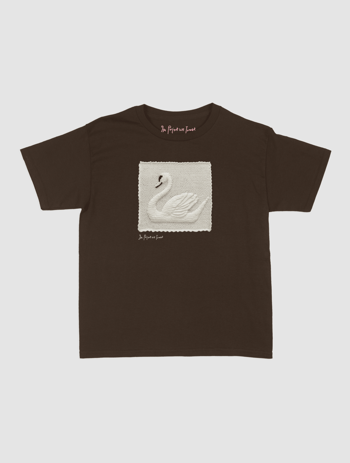 swan crochet baby tee - In Print We Trust