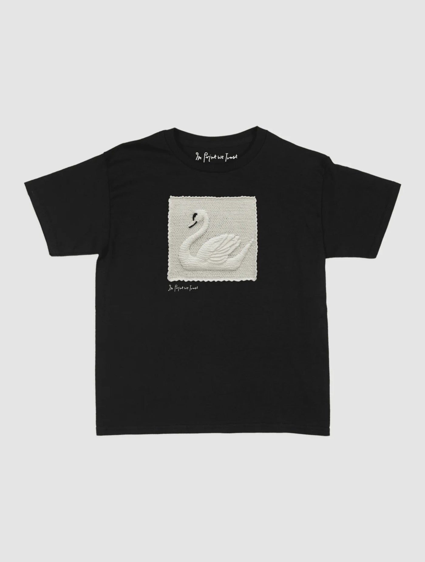 swan crochet baby tee - In Print We Trust