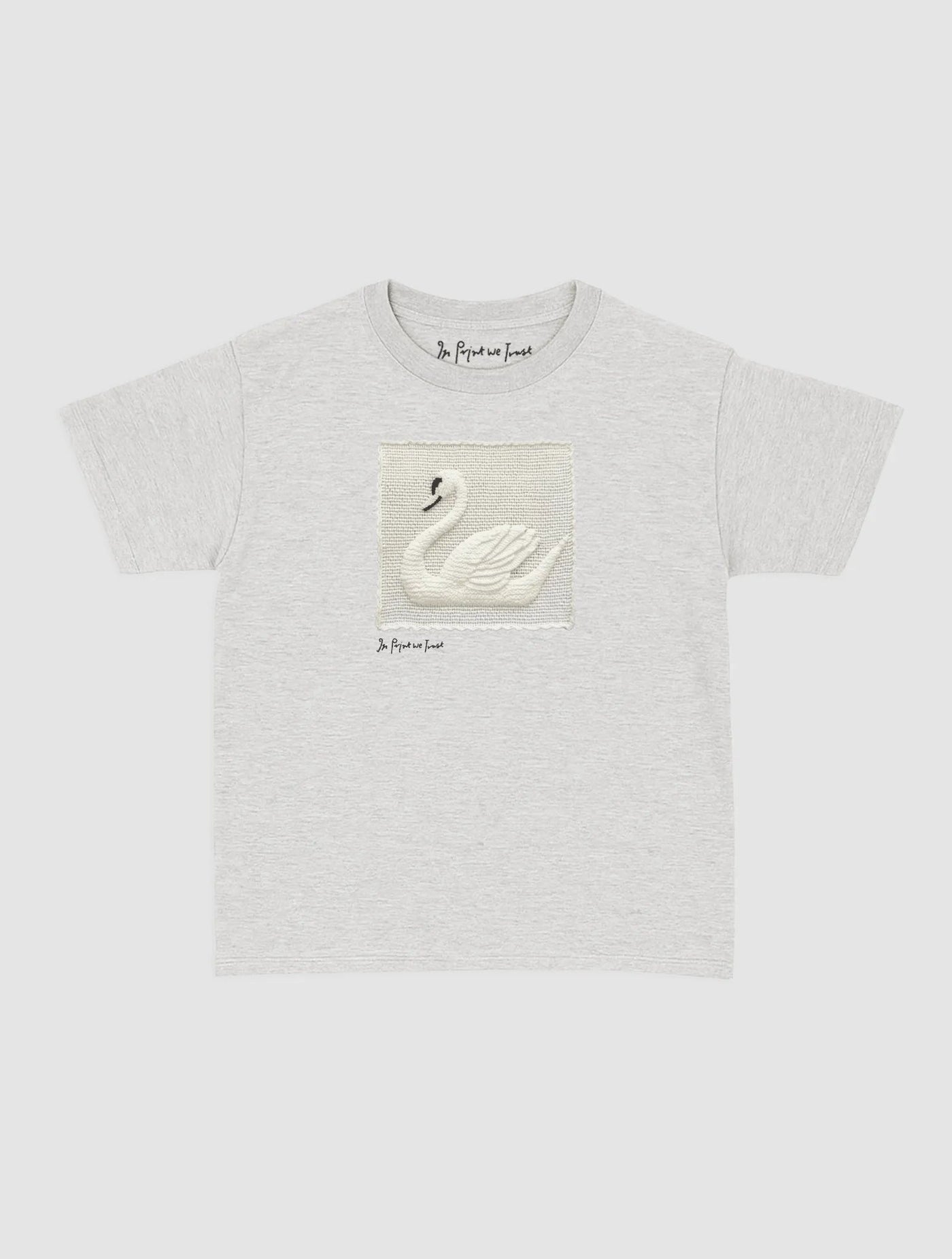 swan crochet baby tee - In Print We Trust
