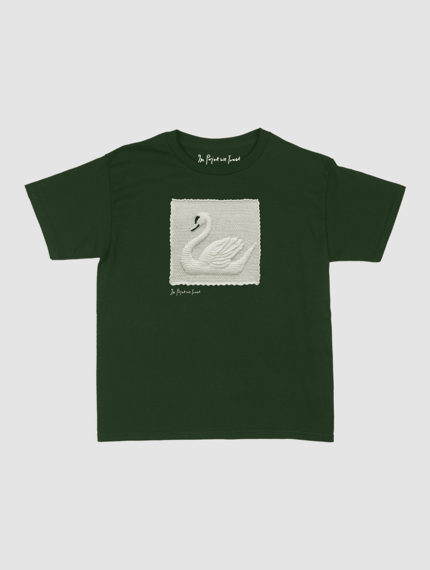 swan crochet baby tee - In Print We Trust