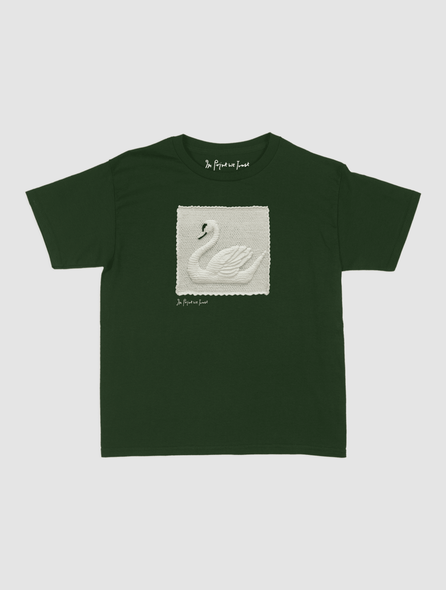 swan crochet baby tee - In Print We Trust