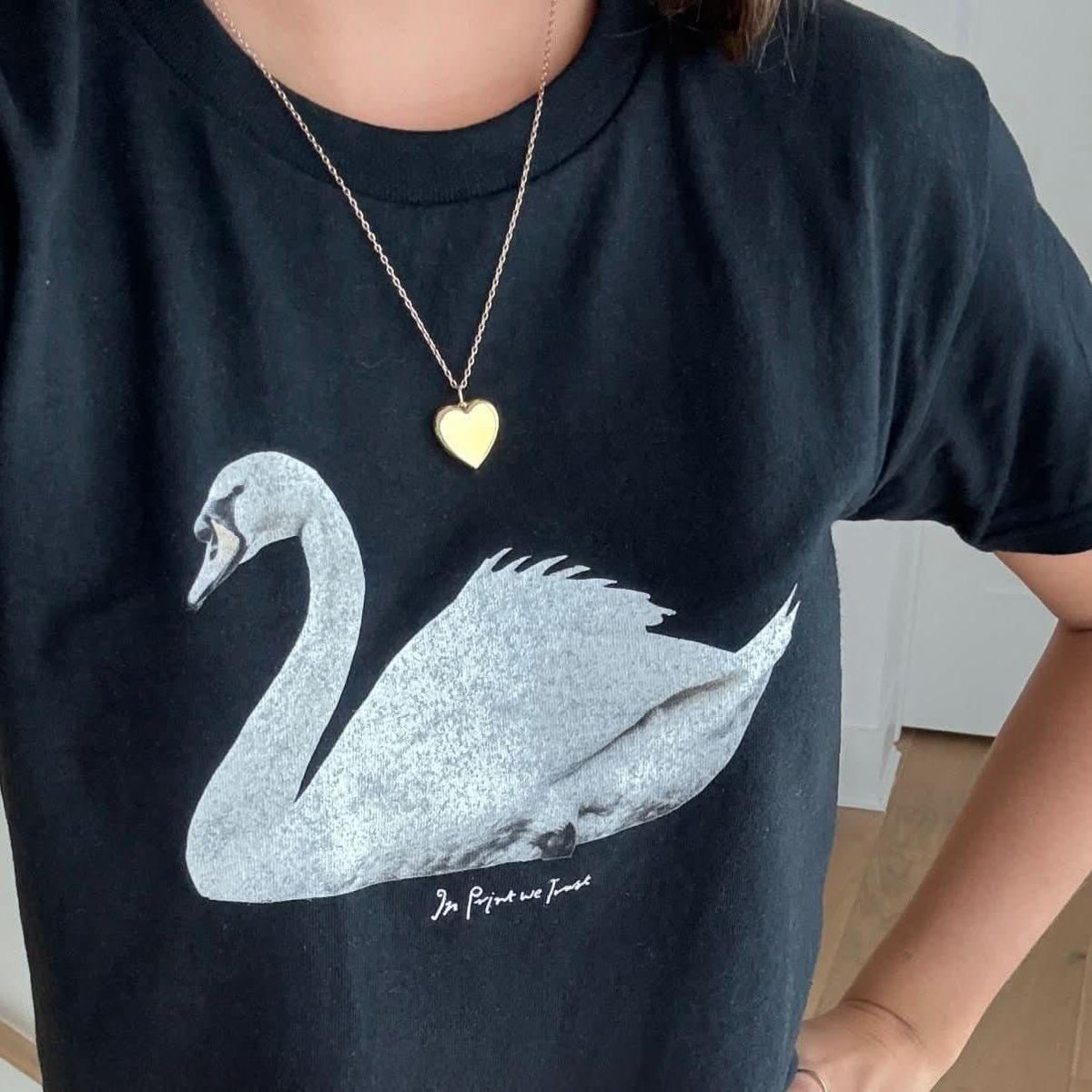 swan song baby tee - In Print We Trust