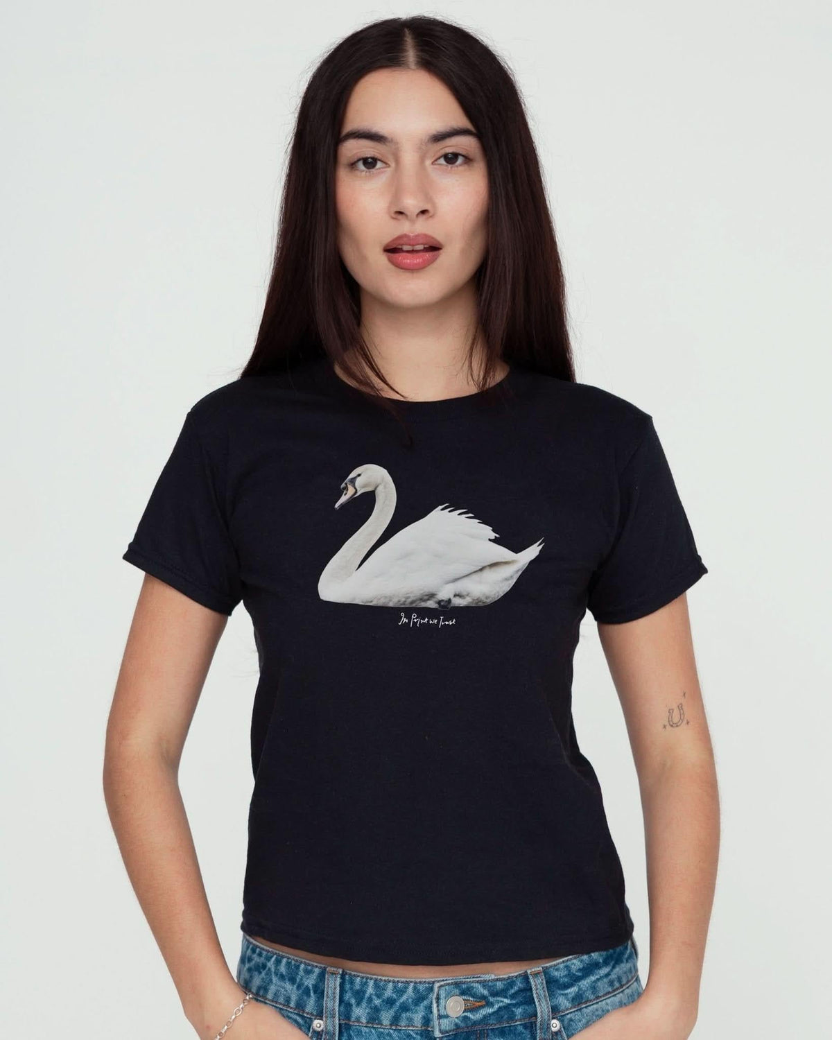 swan song baby tee - In Print We Trust
