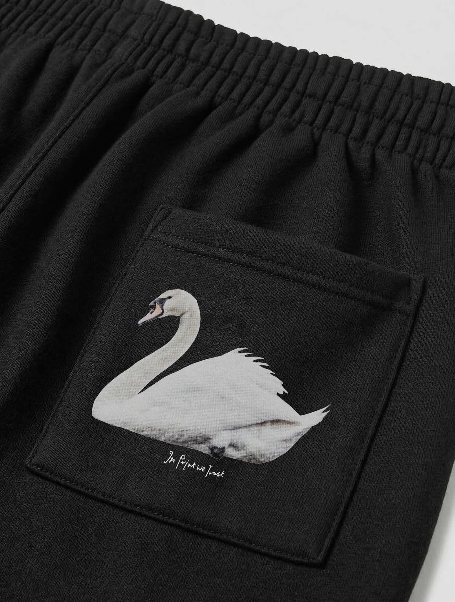 swan song black sweatpants - In Print We Trust