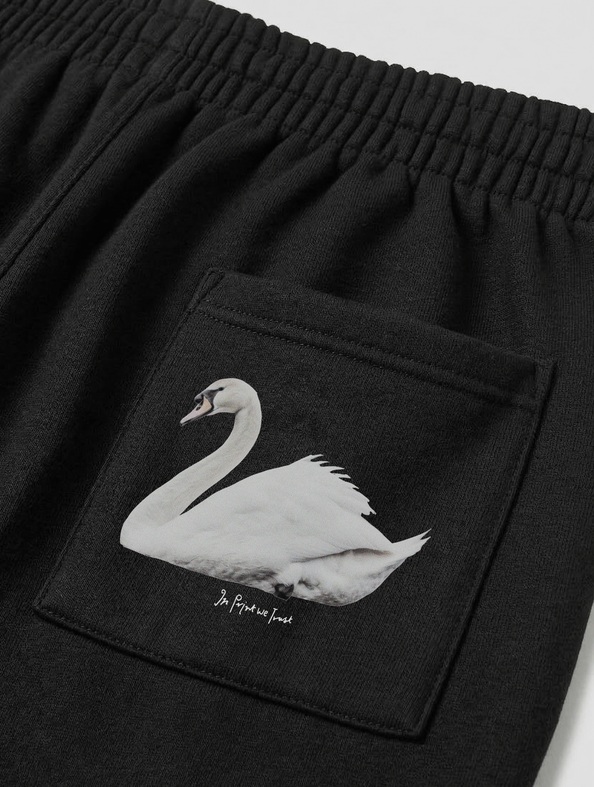 swan song black sweatpants - In Print We Trust
