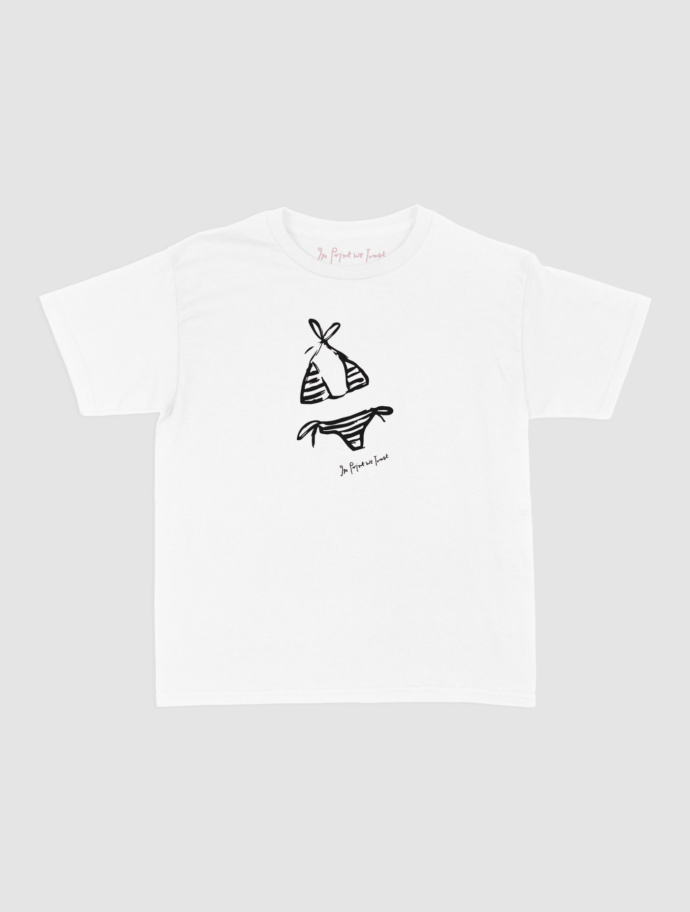 swimsuit baby tee - In Print We Trust