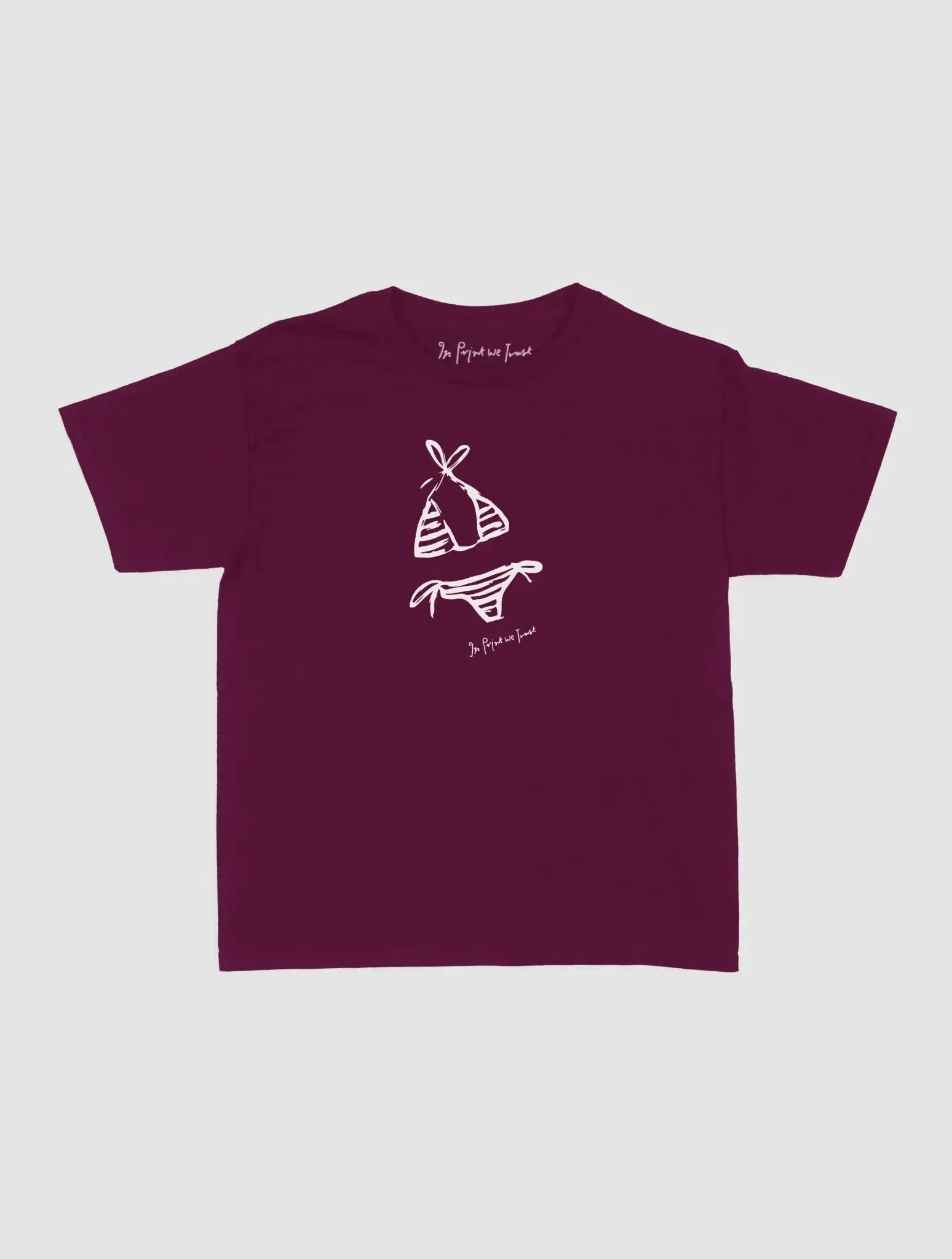 swimsuit baby tee - In Print We Trust