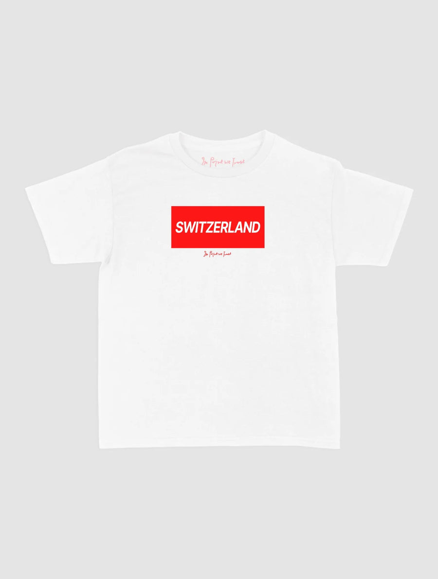 switzerland baby tee - In Print We Trust