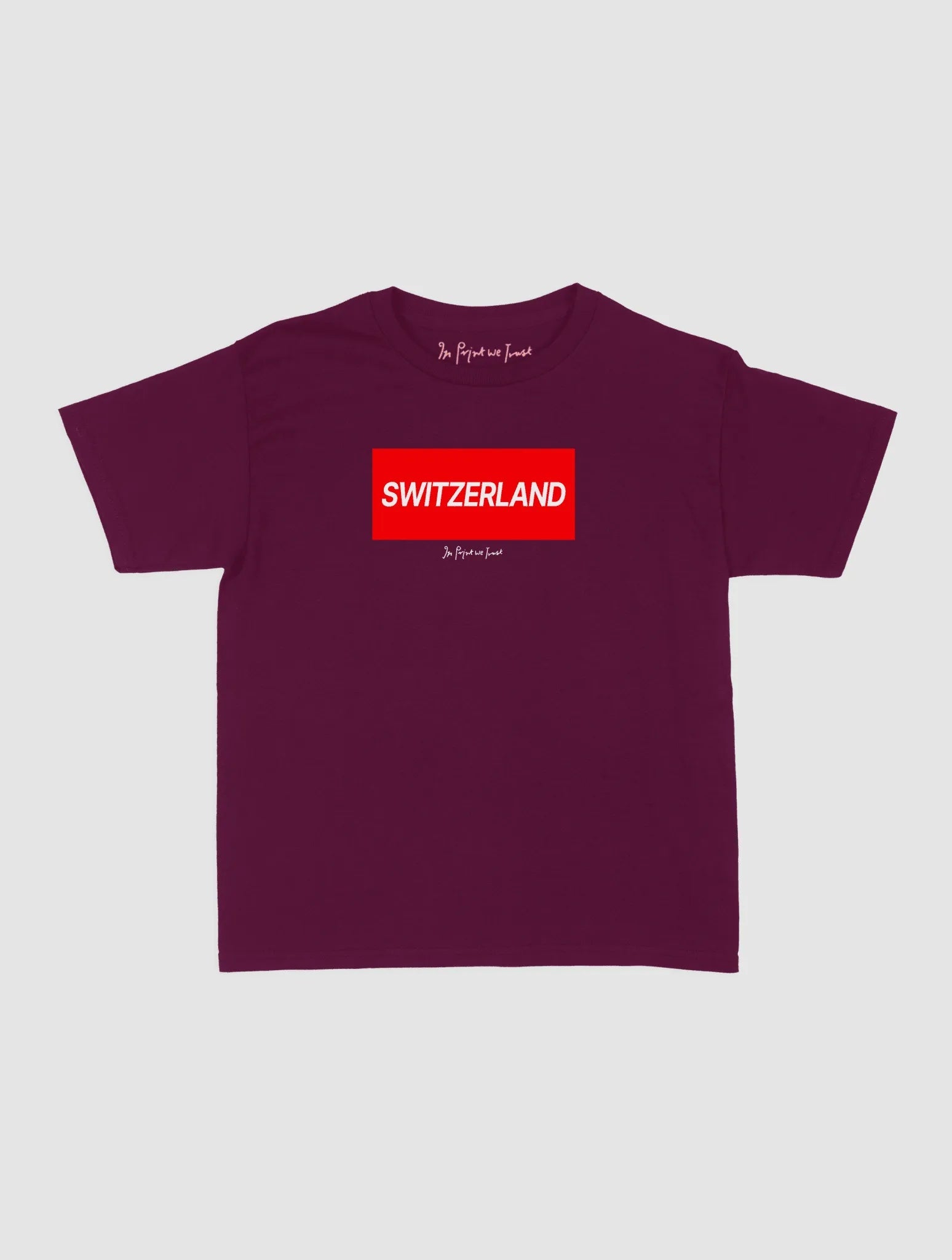 switzerland baby tee - In Print We Trust