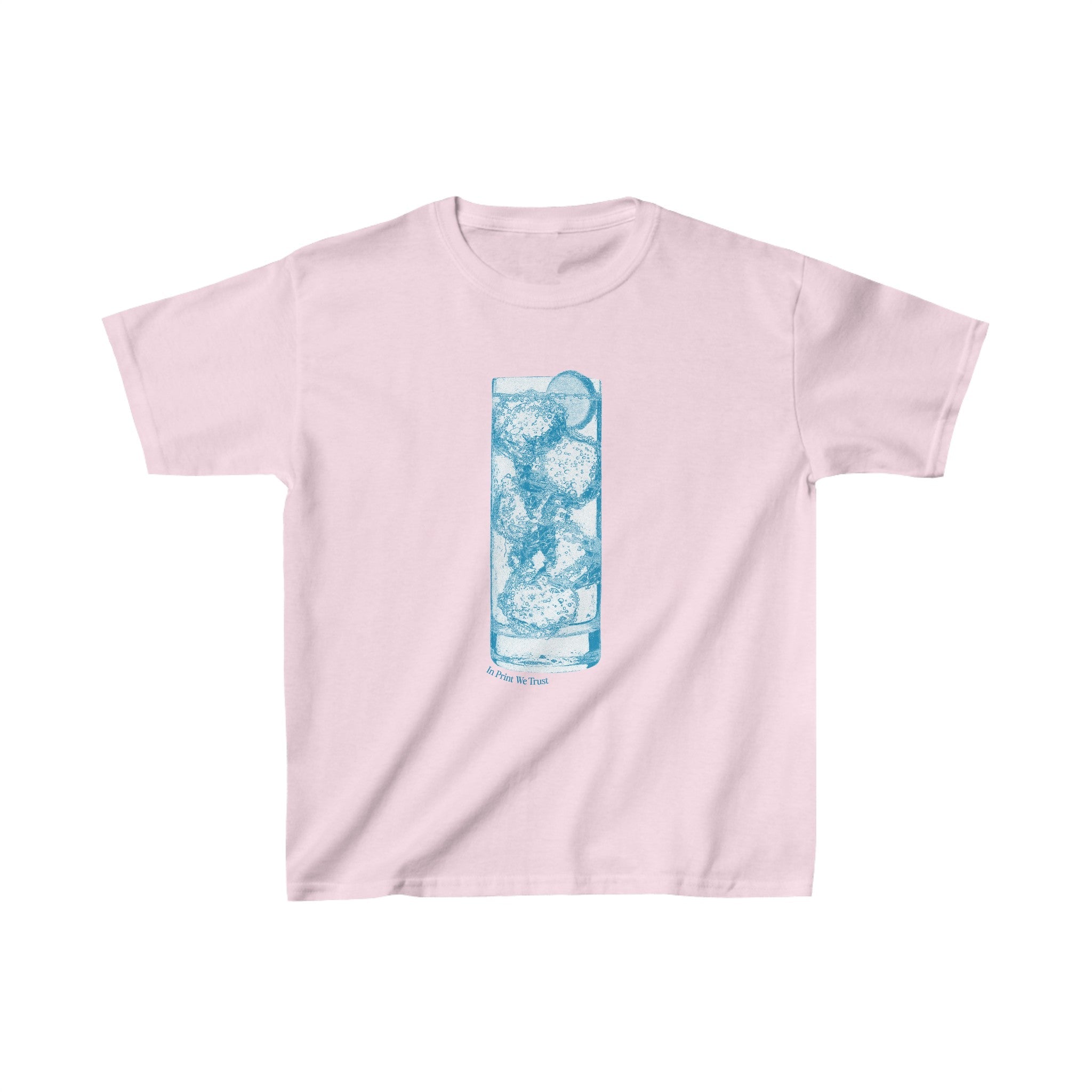 'Tall Glass of Water' baby tee - In Print We Trust