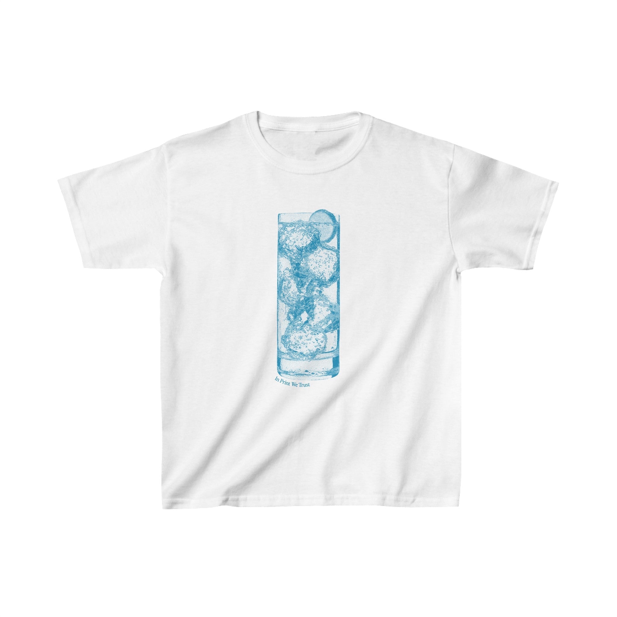 'Tall Glass of Water' baby tee - In Print We Trust