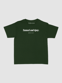 tanned and tipsy baby tee - In Print We Trust