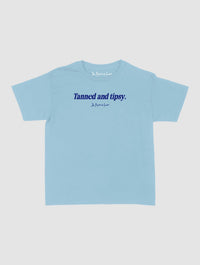 tanned and tipsy baby tee - In Print We Trust
