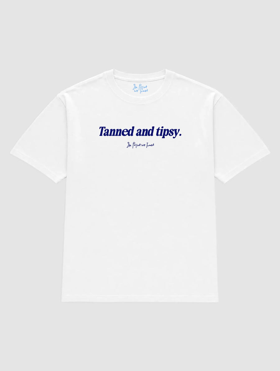 tanned and tipsy heavyweight tee - In Print We Trust