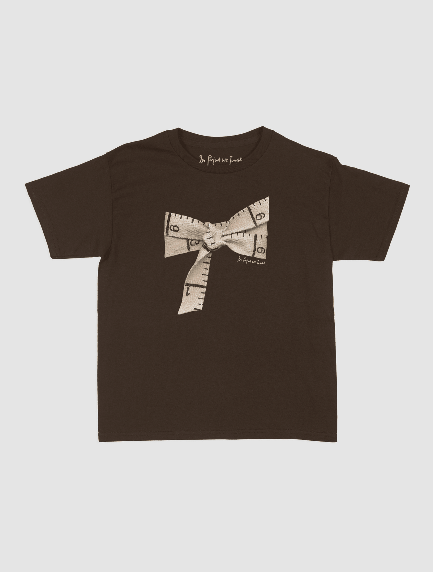 tape baby tee - In Print We Trust