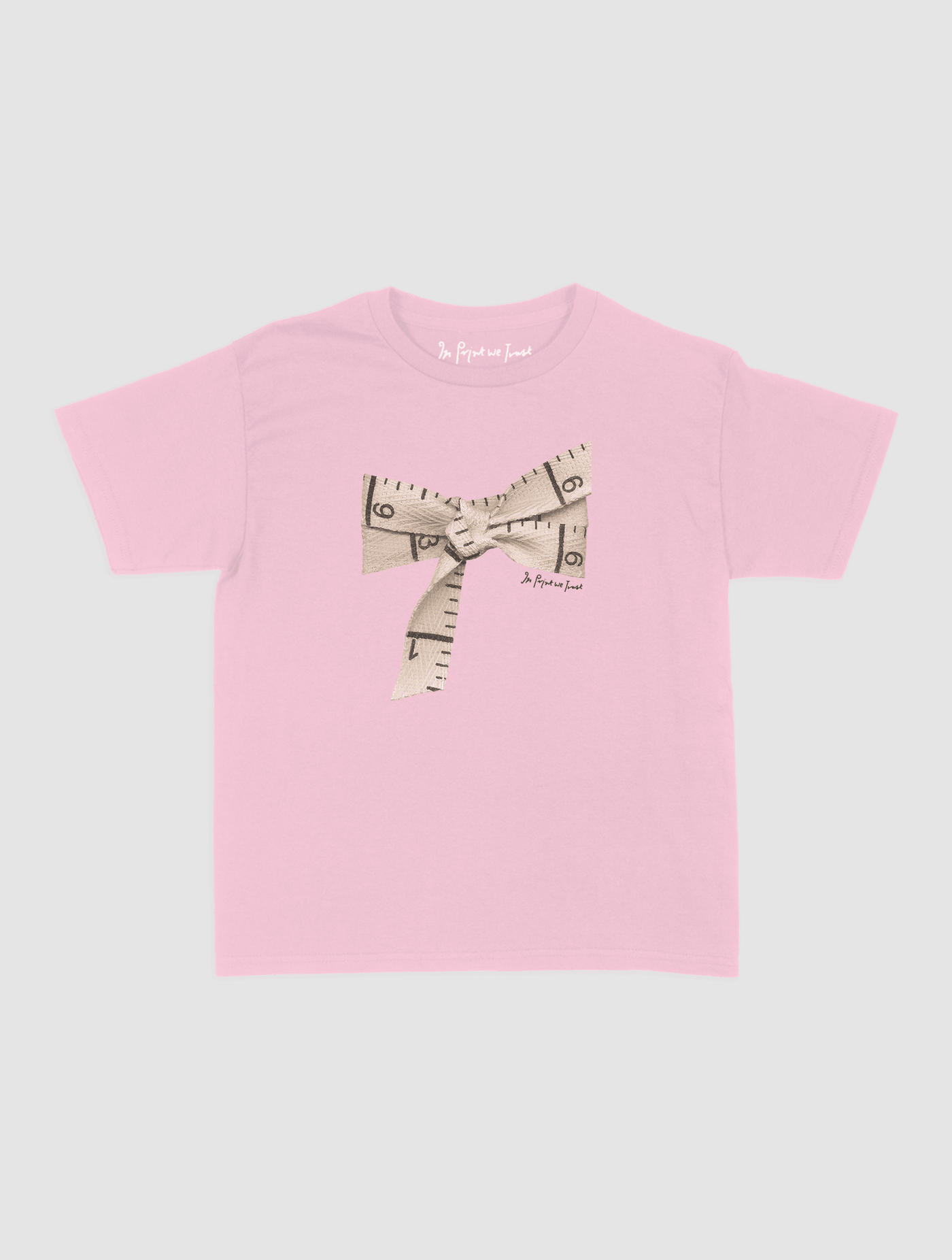 tape baby tee - In Print We Trust