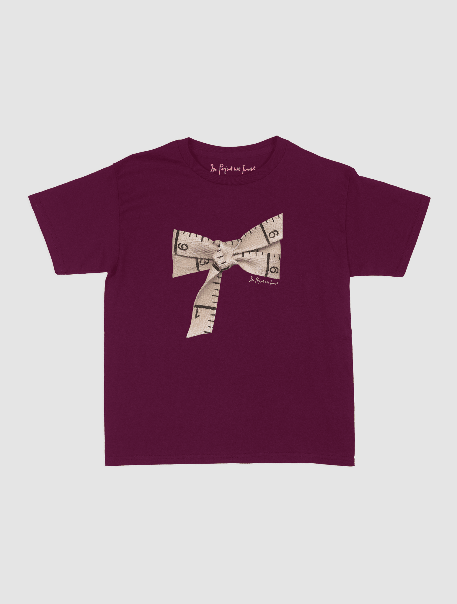 tape baby tee - In Print We Trust