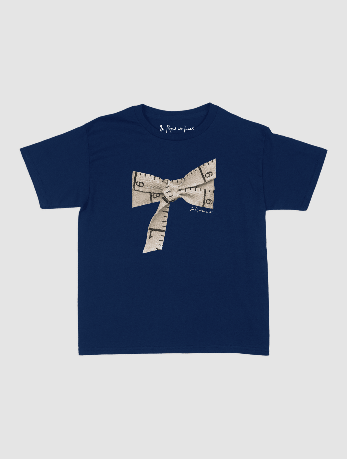 tape baby tee - In Print We Trust
