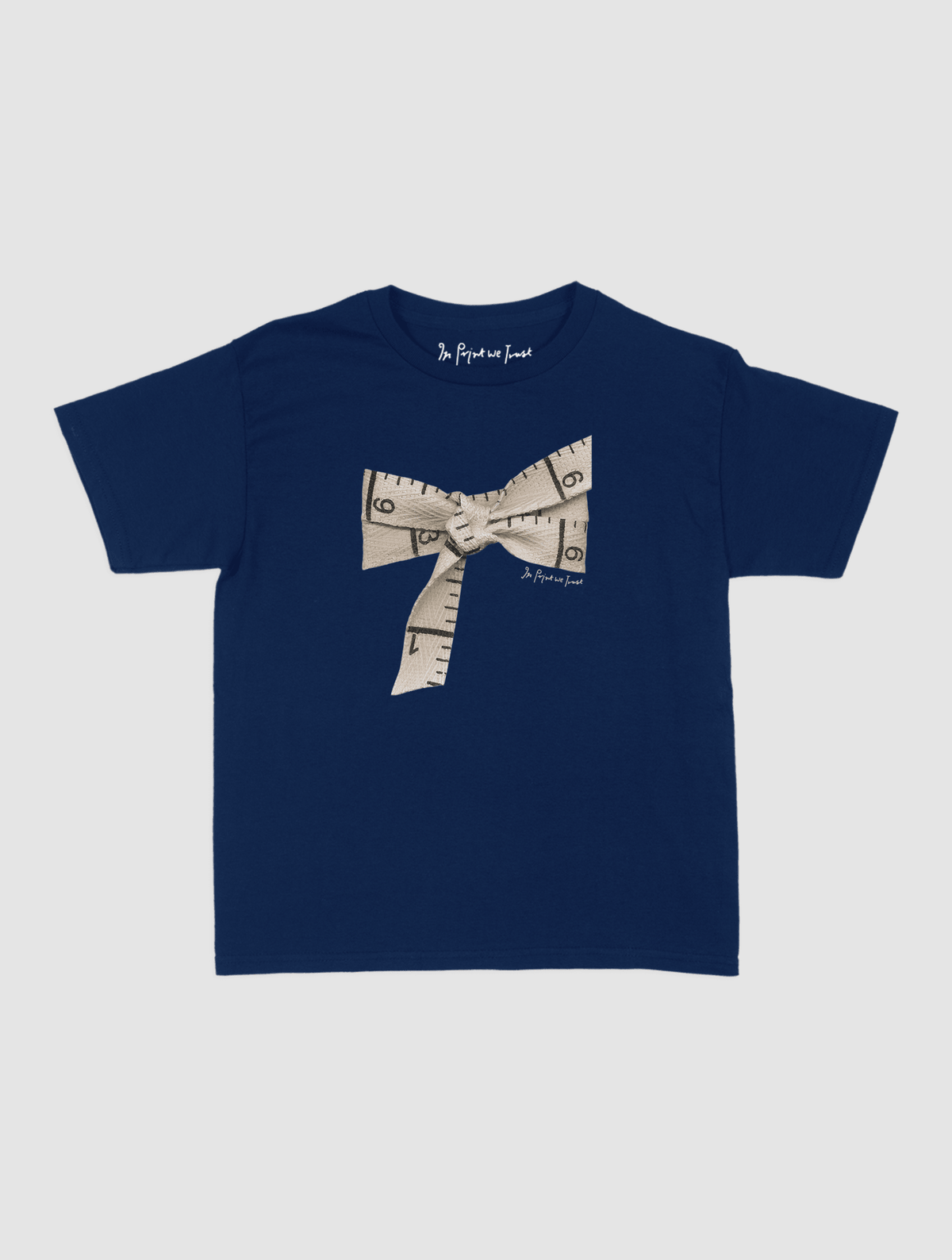 tape baby tee - In Print We Trust
