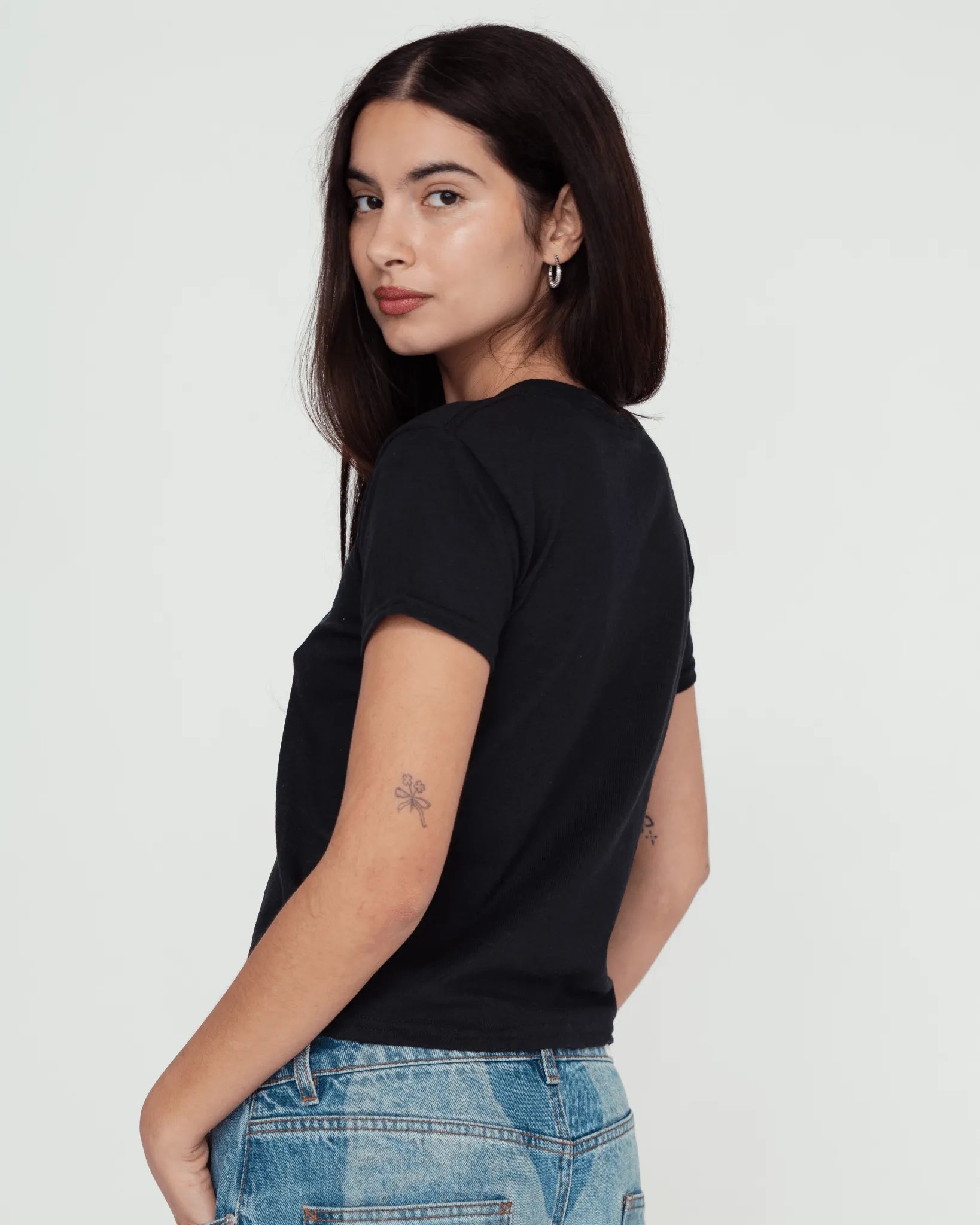 tape baby tee - In Print We Trust