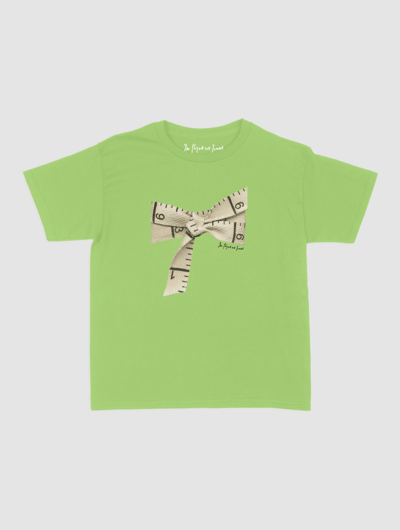 tape baby tee - In Print We Trust