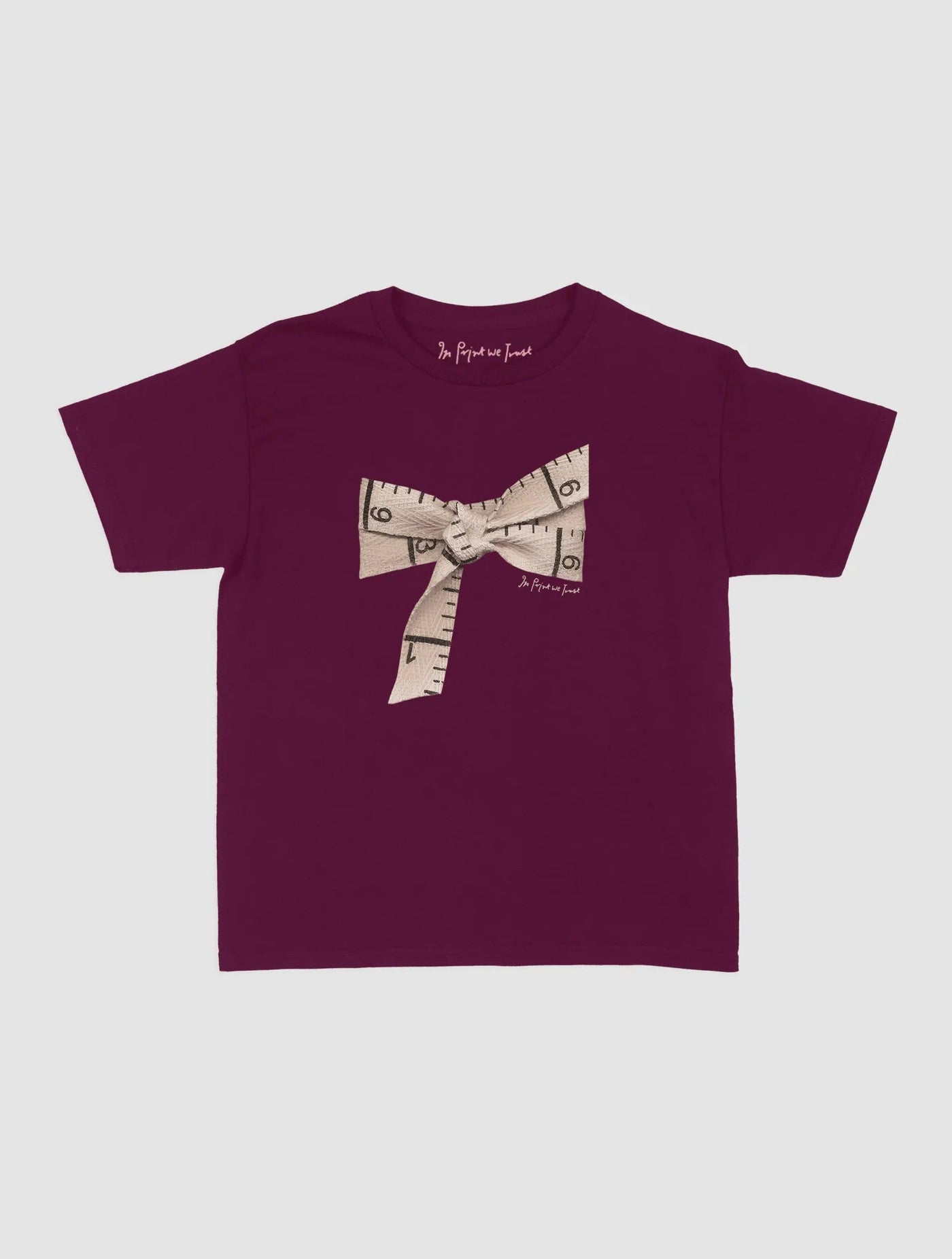 tape baby tee - In Print We Trust