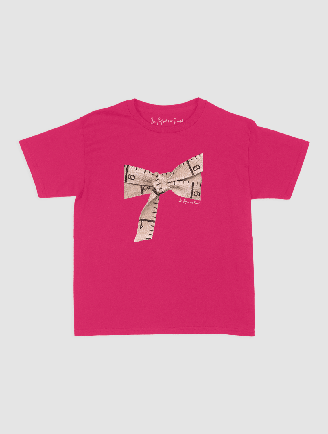 tape baby tee - In Print We Trust