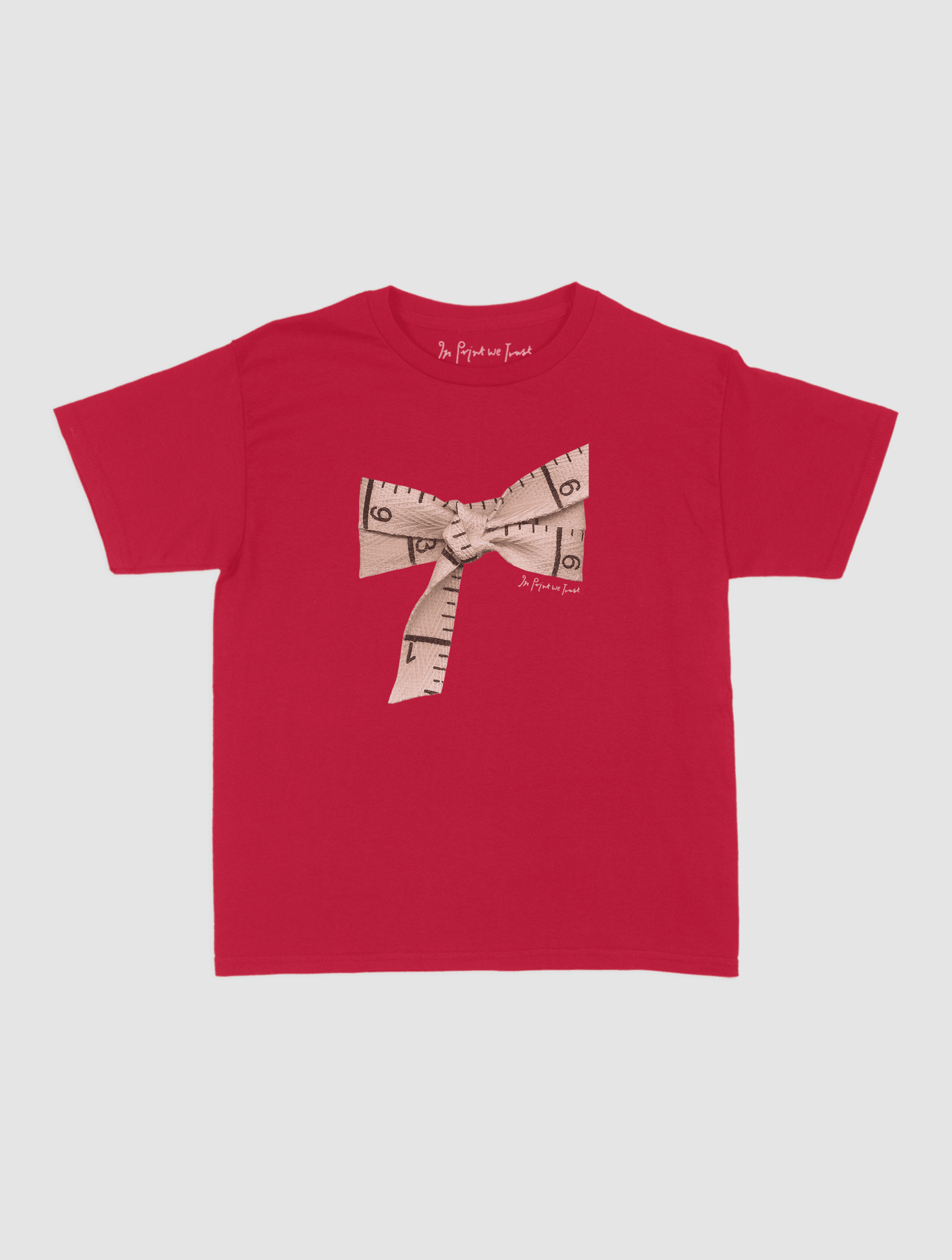 tape baby tee - In Print We Trust