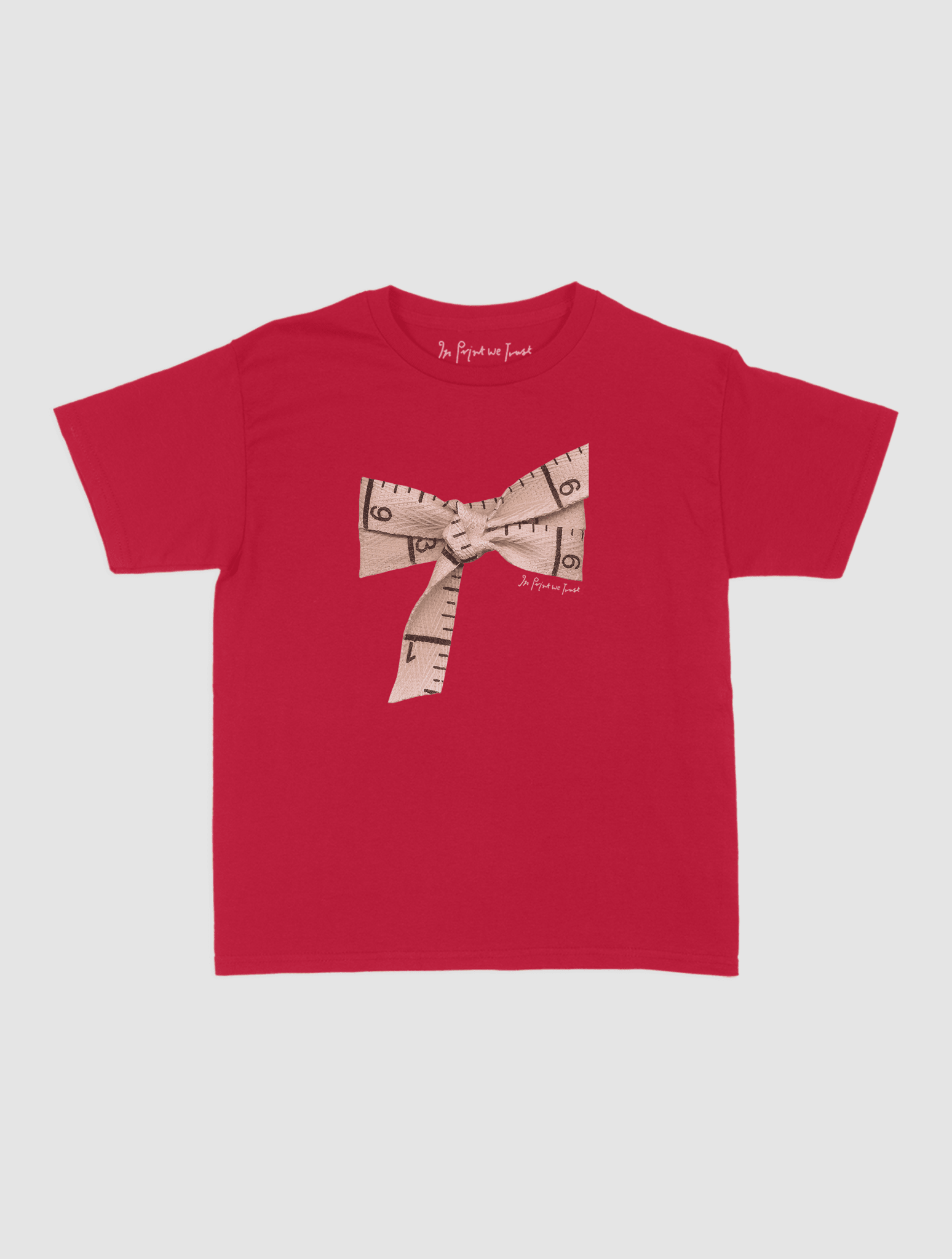 tape baby tee - In Print We Trust
