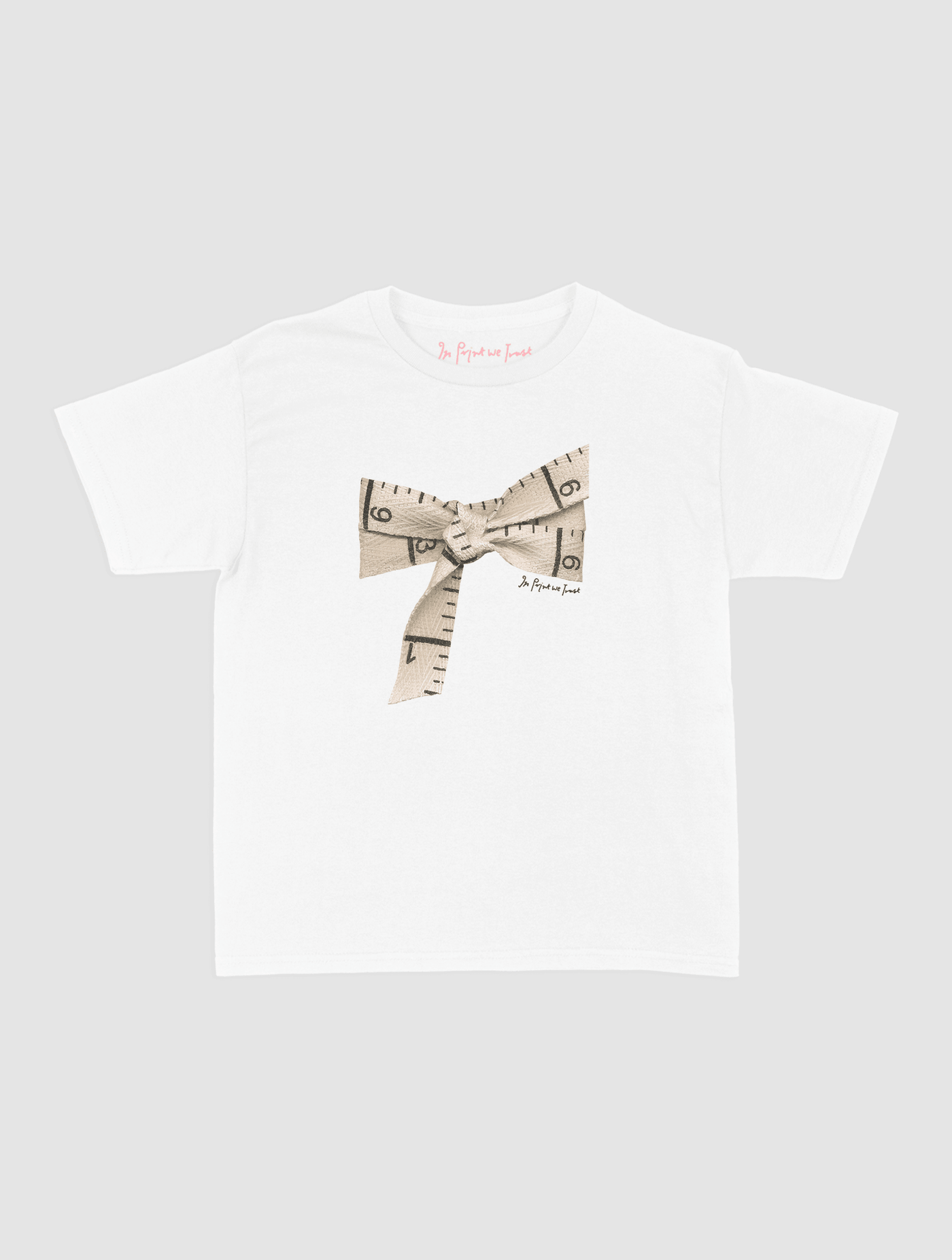 tape baby tee - In Print We Trust