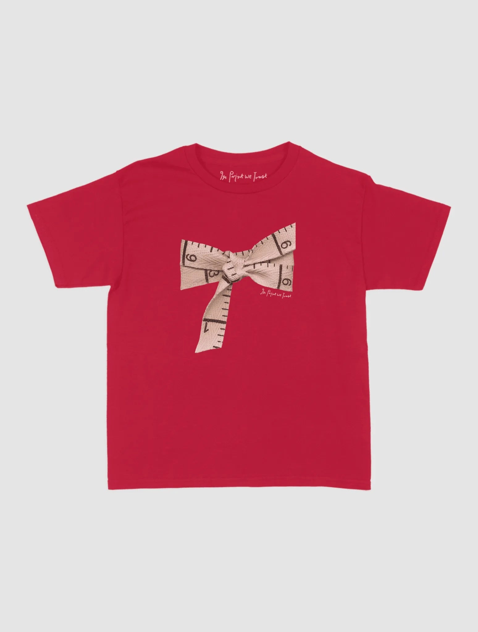 tape baby tee - In Print We Trust
