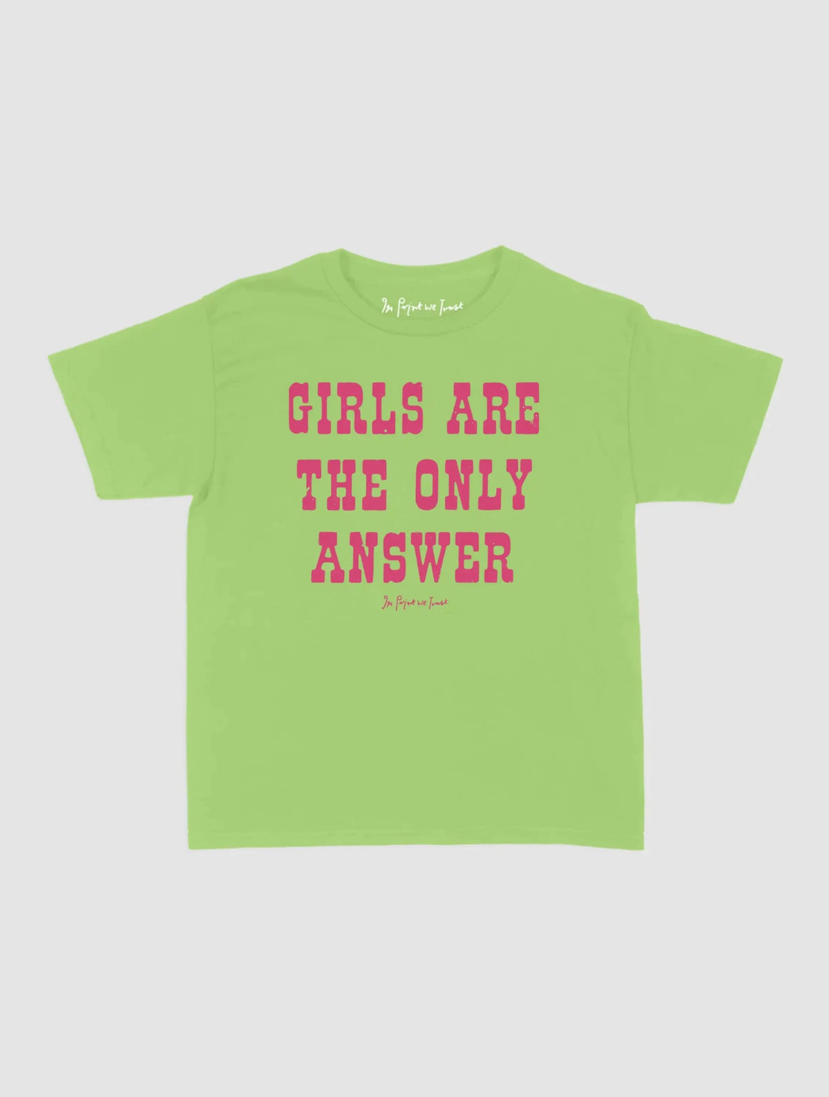 the only answer baby tee - In Print We Trust