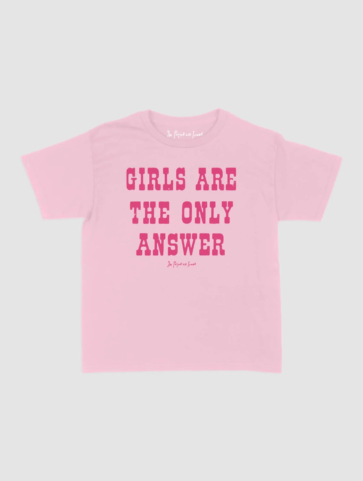 the only answer baby tee - In Print We Trust