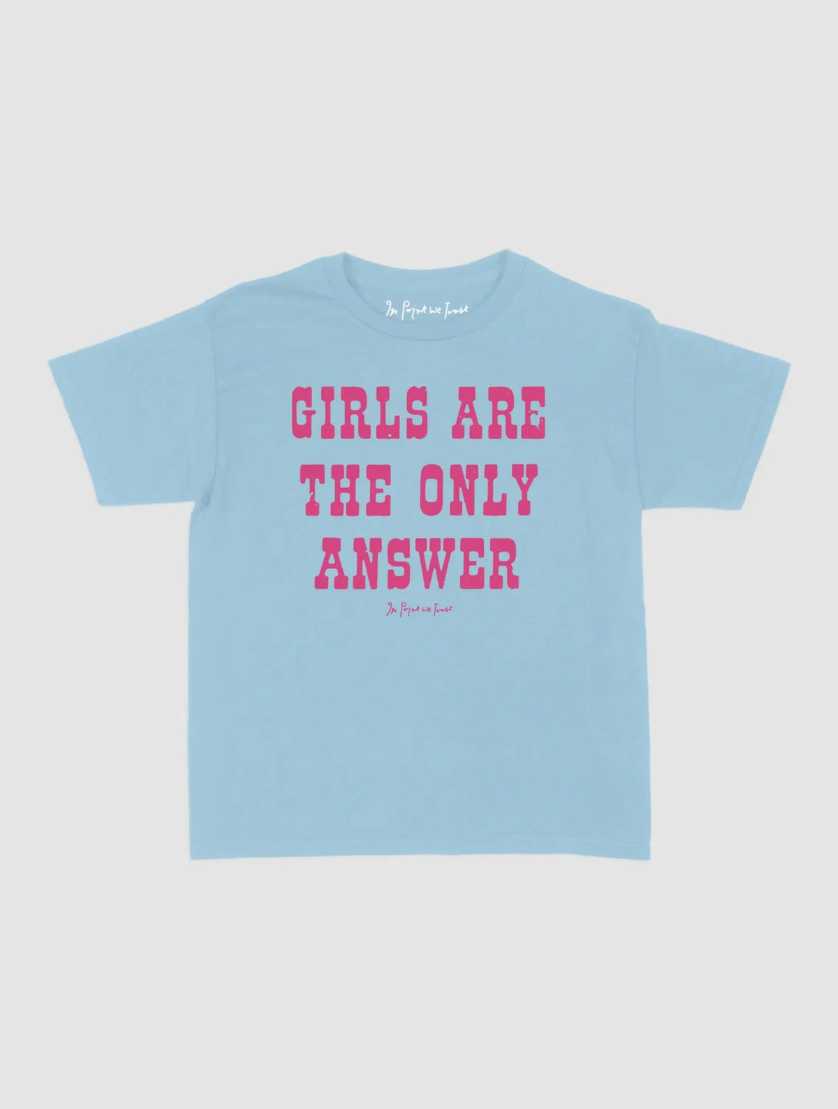 the only answer baby tee - In Print We Trust