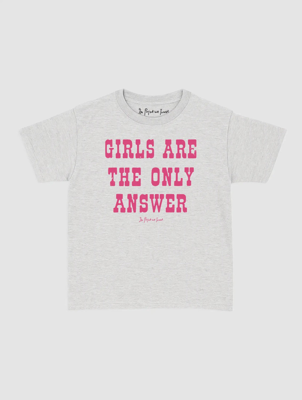 the only answer baby tee - In Print We Trust