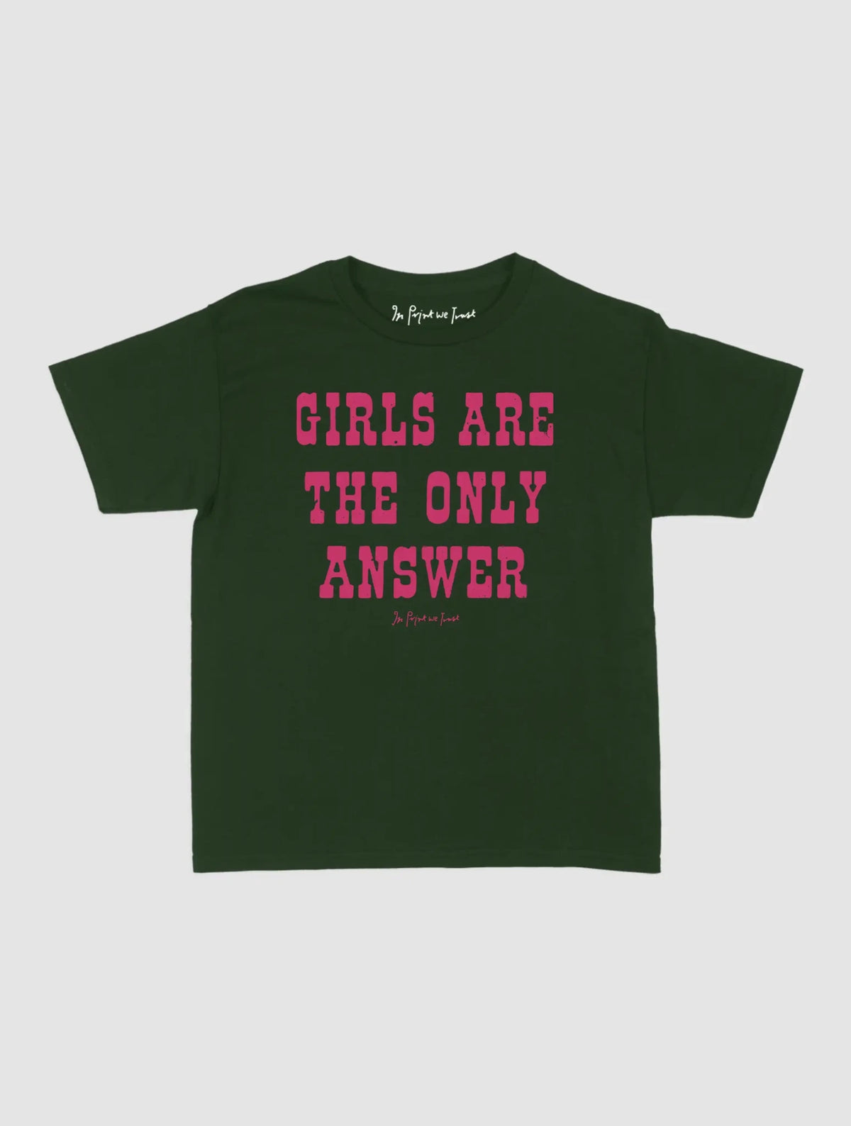 the only answer baby tee - In Print We Trust