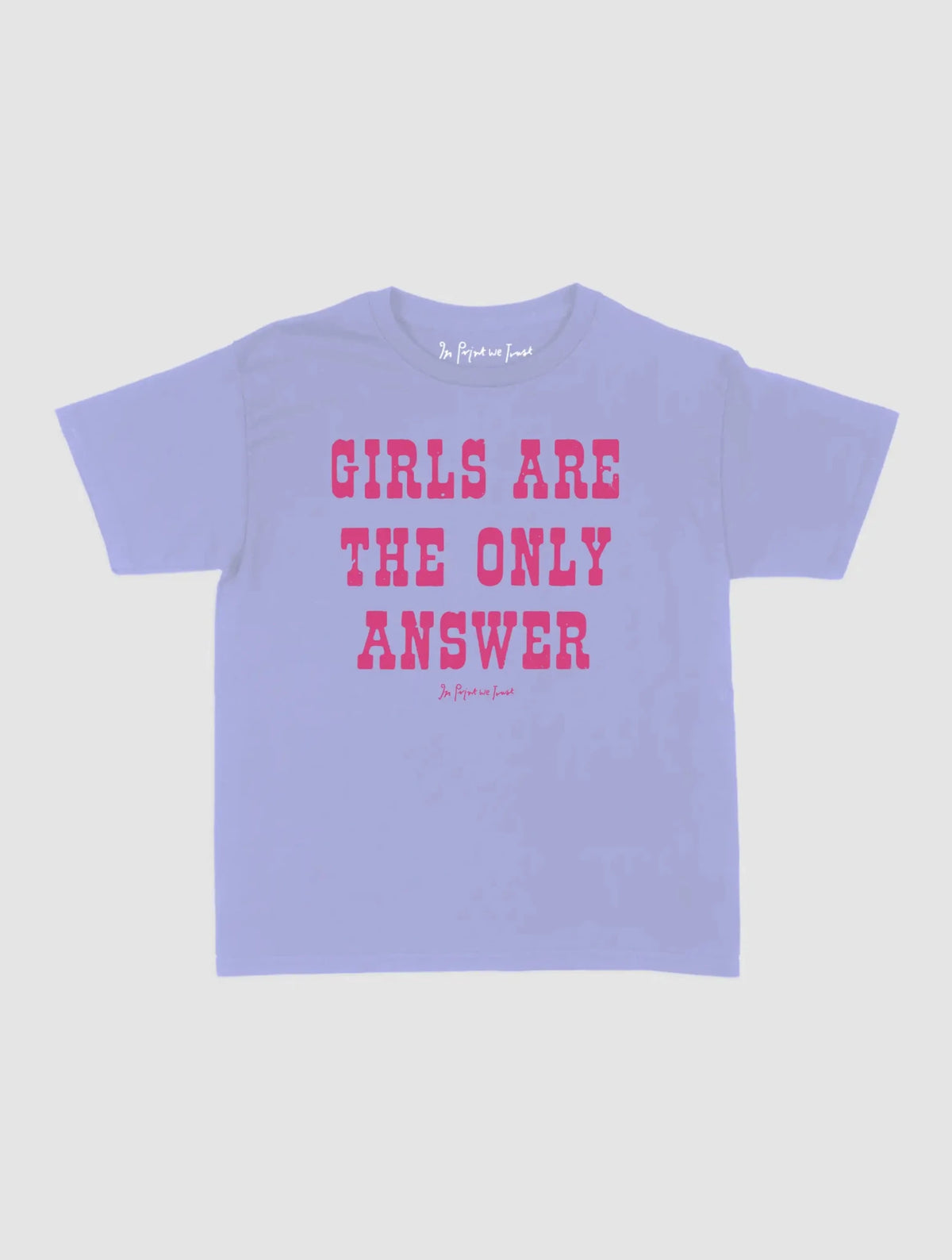 the only answer baby tee - In Print We Trust