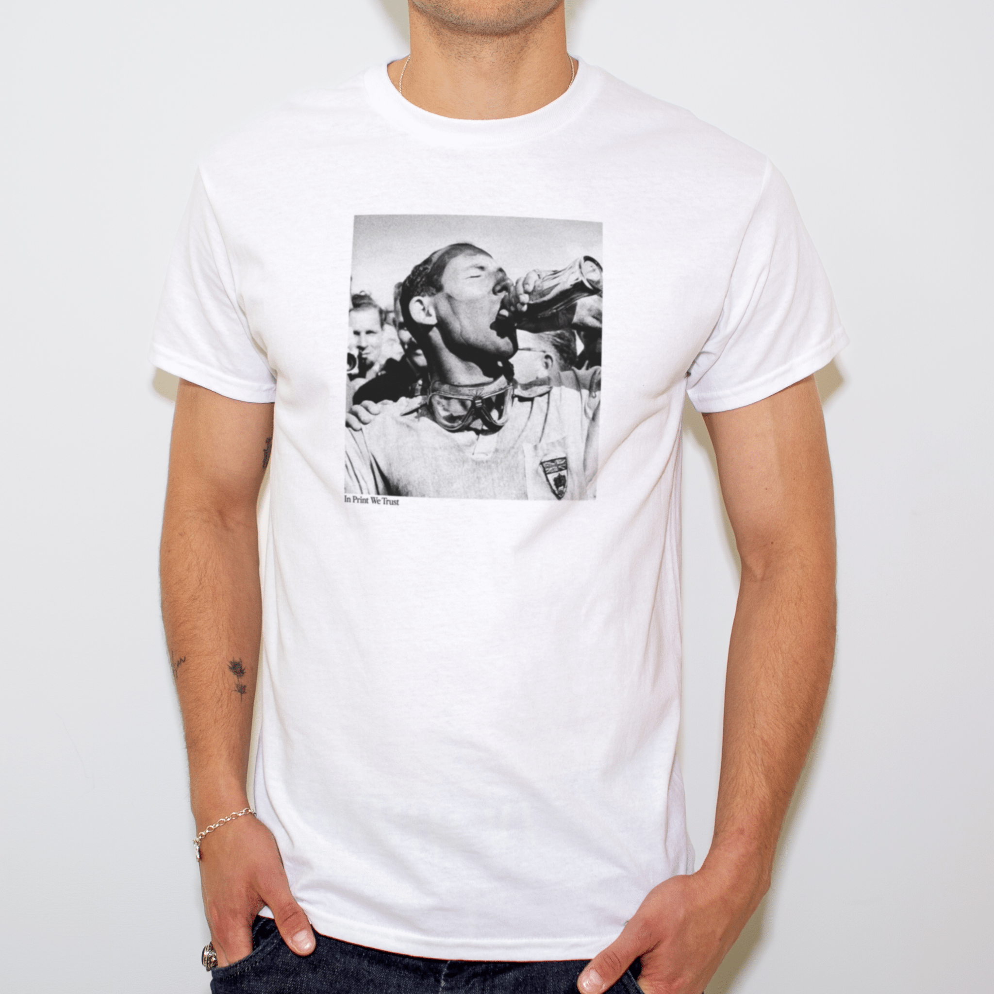 'Thirsty Work' classic tee - In Print We Trust