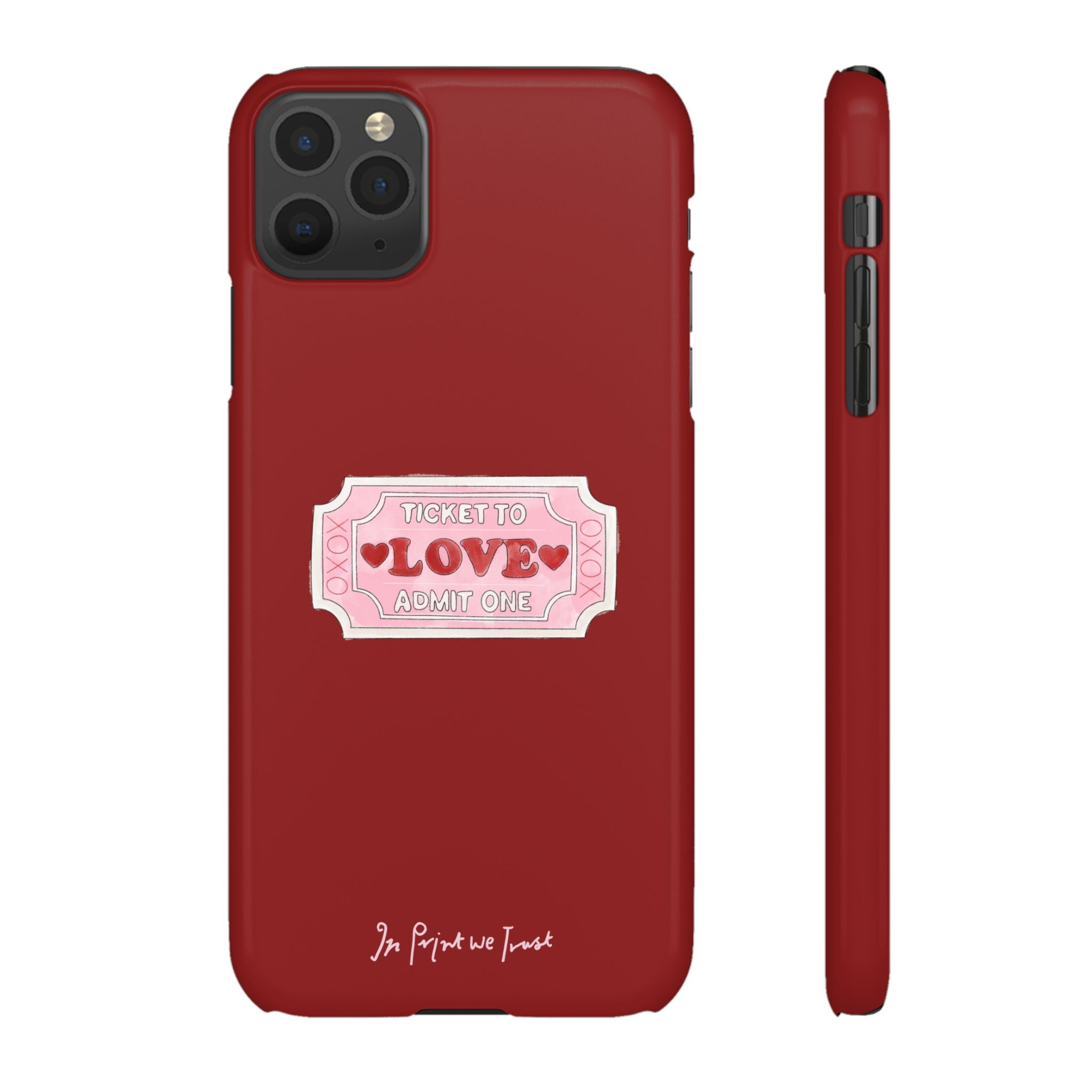 ticket to love iPhone case - In Print We Trust