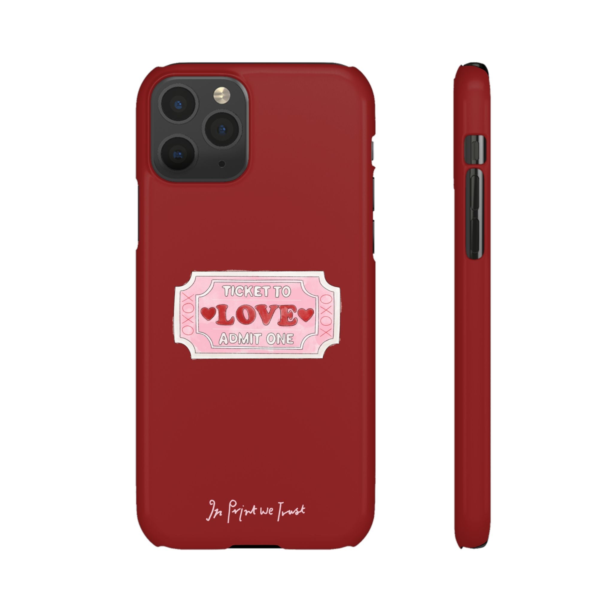 ticket to love iPhone case - In Print We Trust