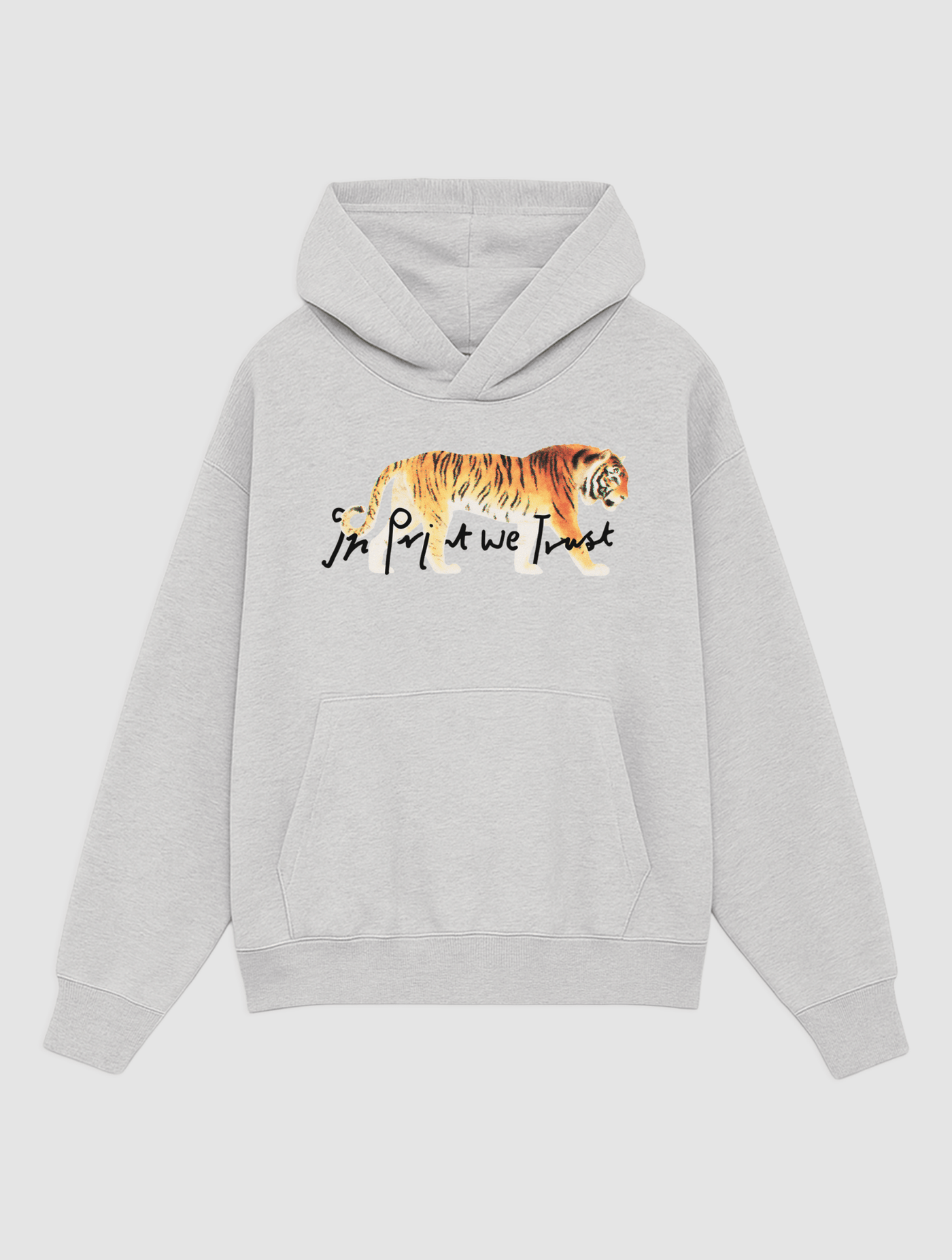 tiger grey hoodie - In Print We Trust