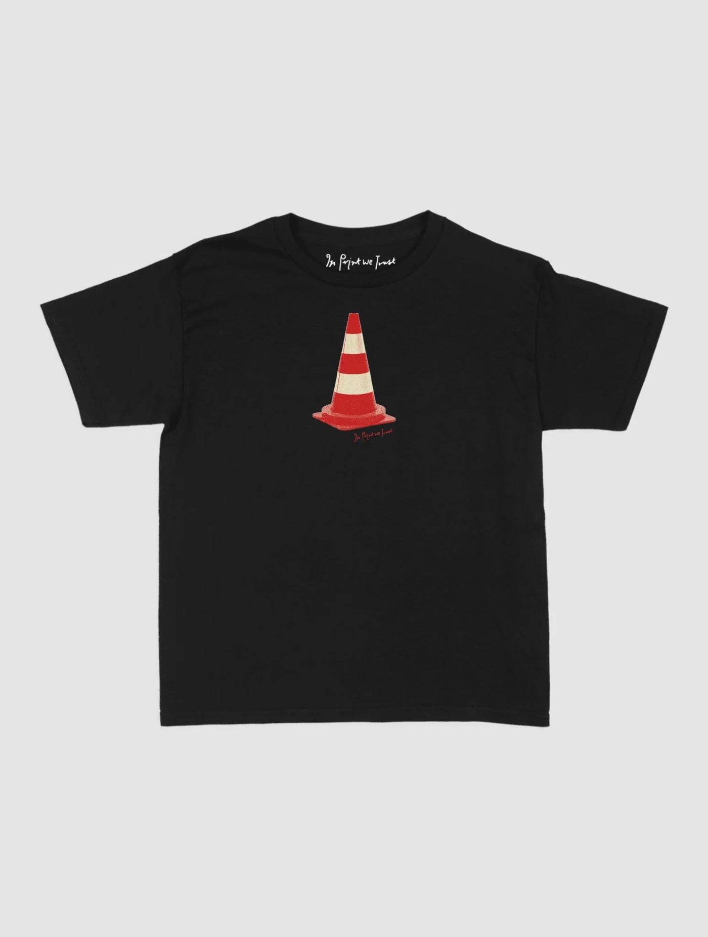traffic cone baby tee - In Print We Trust