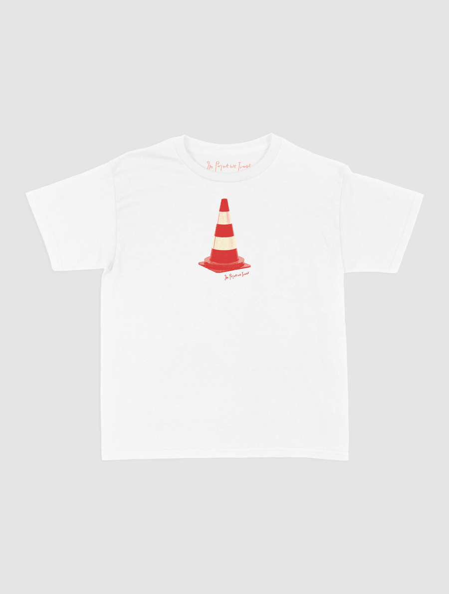 traffic cone baby tee - In Print We Trust