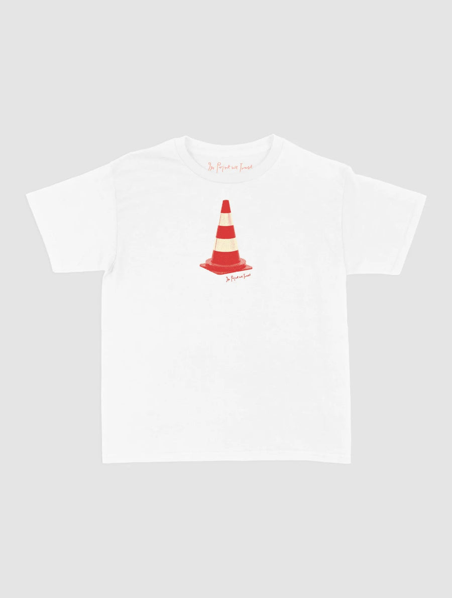 traffic cone baby tee - In Print We Trust