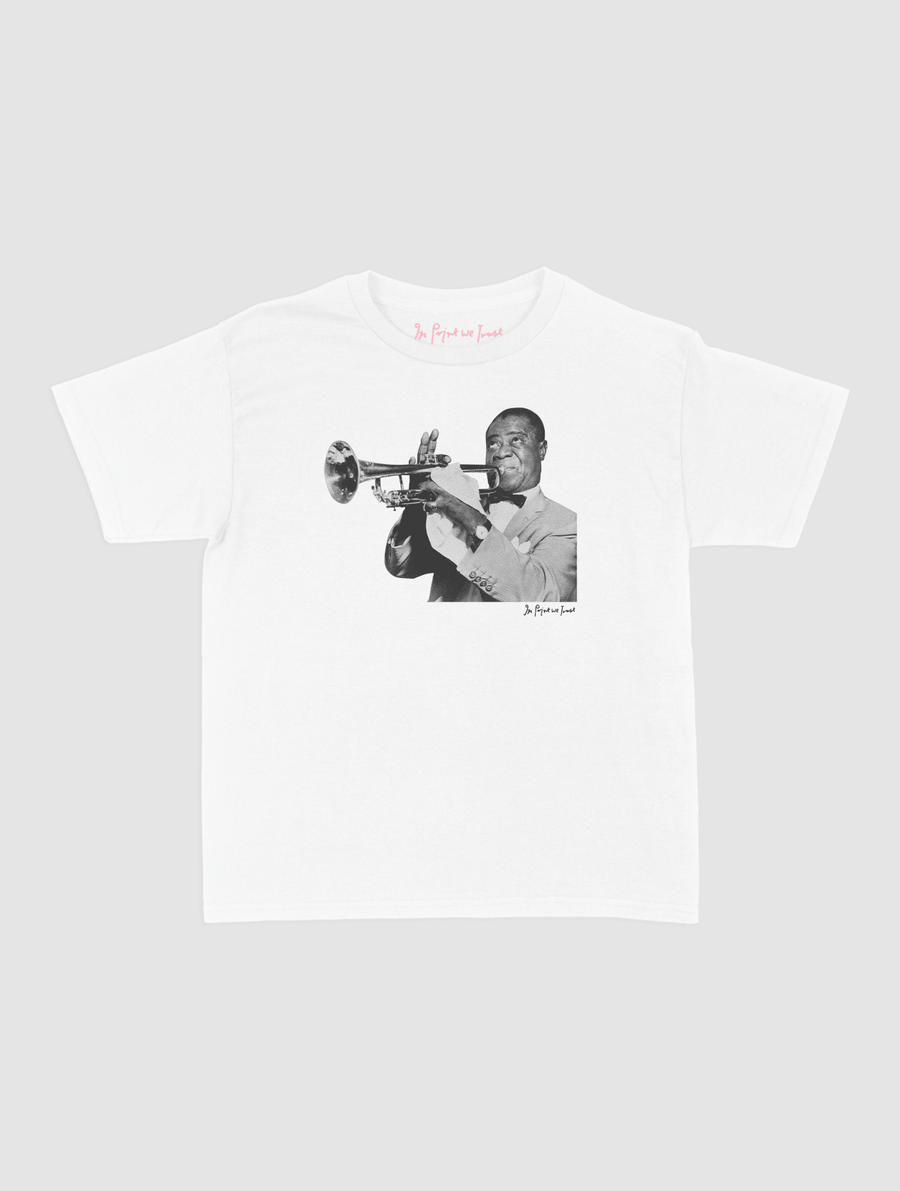 trumpet baby tee - In Print We Trust